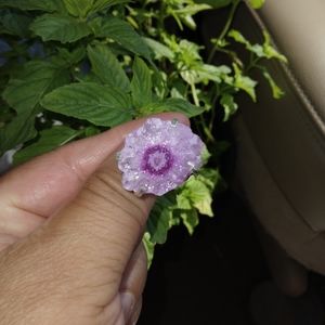 GORGEOUS!/ PURPLE DRUZY QUARTZ RING 💍 💜